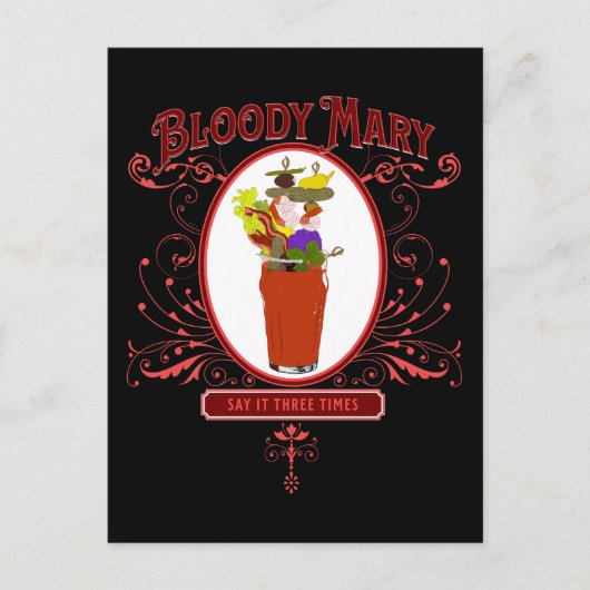 Vintag Bloody Mary, dreimal Postkarte (Vorderseite)