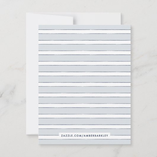 Vintag Blooms Blumenstationerkarte - Blau Dankeskarte (Rückseite)