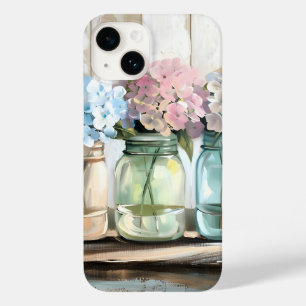 Vintag Blossom Hydrangea Mason Jars Case-Mate iPhone 14 Hülle