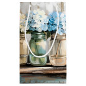 Vintag Blossom Hydrangea Mason Jars Kleine Geschenktüte (Rückseite)