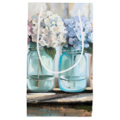 Vintag Blossom Hydrangea Mason Jars Kleine Geschenktüte (Vorderseite)