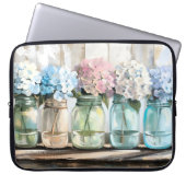 Vintag Blossom Hydrangea Mason Jars Laptopschutzhülle (Vorderseite)