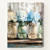 Vintag Blossom Hydrangea Mason Jars Notizblock (Rückseite)