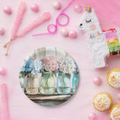 Vintag Blossom Hydrangea Mason Jars Pappteller (Party)