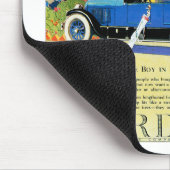 Vintag Blue Automobile Ad Mousepad (Ecke)