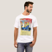 Vintag Blue Automobile Ad T-Shirt (Vorne ganz)