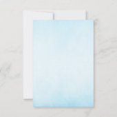 Vintag Blue Baby Cradle Baby Dusche Dankeskarte (Rückseite)