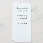 Vintag Blue Baby Dusche Einladung (Rückseite)