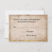 Vintag Blue Berries Wedding RSVP Karte (Rückseite)