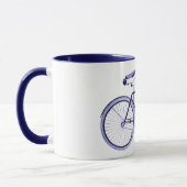 Vintag Blue Bike Tasse (Links)