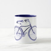 Vintag Blue Bike Tasse (Zentrum)