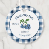 Vintag Blue Blueberry Jam Canning Geschenkanhänger (Vorderseite)