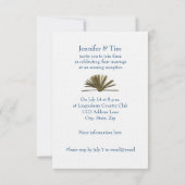 Vintag Blue Book Abend Empfang Einladung (Rückseite)