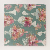 Vintag Blue Bouquet Puzzle (Horizontal)