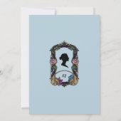 Vintag Blue Bridgerton Bridal Dusche Einladung (Rückseite)