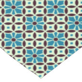 Vintag Blue Brown Barcelona Star Tile Geometric Tischdecke (Schrägansicht)