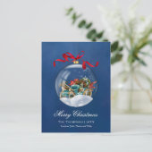 Vintag Blue Car Weihnachten (Stehend Vorderseite)