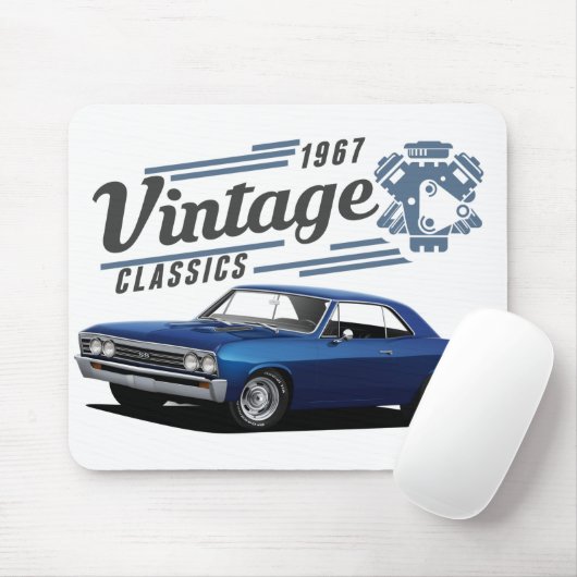 Vintag Blue Chevelle Mousepad (Mit Mouse)