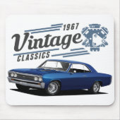 Vintag Blue Chevelle Mousepad (Vorne)