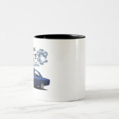 Vintag Blue Chevelle Zweifarbige Tasse (Mittel)