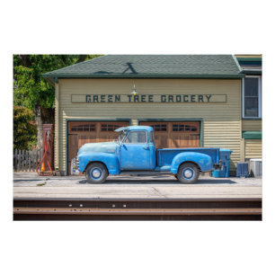 Vintag Blue Chevy Fotodruck