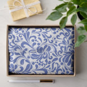 Vintag Blue Chinoiserie Dekoupage Seidenpapier (Geschenk)