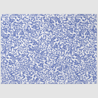 Vintag Blue Chinoiserie Dekoupage Seidenpapier