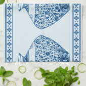 Vintag Blue Chinoiserie Ginger Jars Vases Geschirrtuch (Gefaltet)