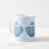 Vintag Blue Chinoiserie Ginger Jars Vases Kaffeetasse (Vorderseite Links)