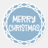 Vintag Blue Christmas Sticker - Merry & Bright! (Vorderseite)