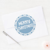 Vintag Blue Christmas Sticker - Merry & Bright! (Umschlag)