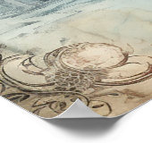 Vintag Blue Christmas Tree Poster (Ecke)