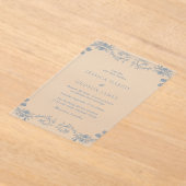 Vintag Blue Classic Acryleinladungen (Ablage )