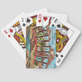 Vintag Blue Colorado Grußkarten Spielkarten