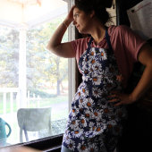 Vintag Blue Daisies Schürze