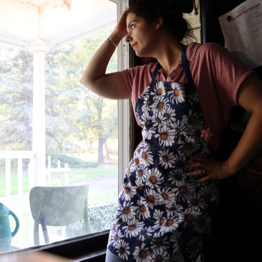 Vintag Blue Daisies Schürze