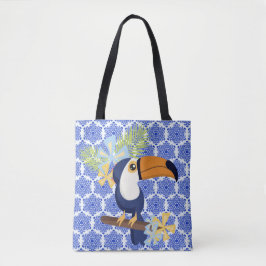 Vintag Blue Damask Tasche