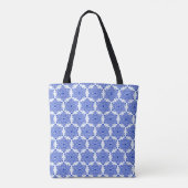 Vintag Blue Damask Tasche (Rückseite)