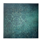 Vintag Blue Damask Tile Fliese (Vorderseite)