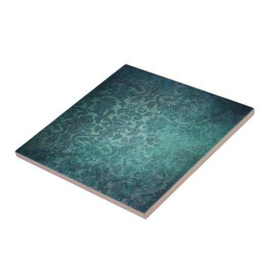 Vintag Blue Damask Tile Fliese (Seite)