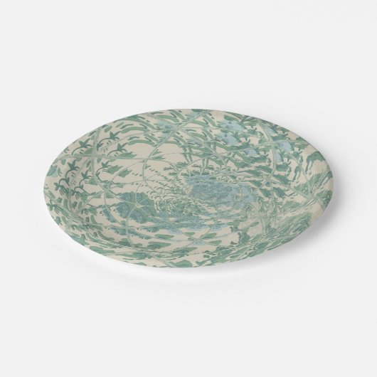 Vintag Blue English Garden Valley Pappteller (Schrägansicht)