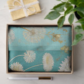 Vintag Blue Floral Decoupage Seidenpapier (Geschenk)