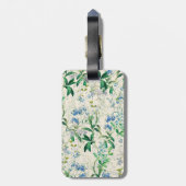 Vintag Blue Floral Gepäckanhänger (Rückseite vertikal)