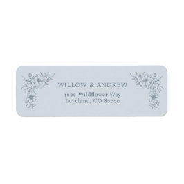 Vintag Blue Floral Rücksendeadresse