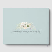 Vintag Blue Floral Wedbook Gästebuch (Rückseite)