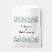 Vintag Blue Floral Wedding Geschenktütchen (Vorderseite)