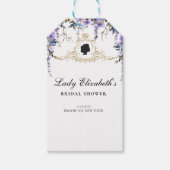 Vintag Blue Florals Bridgerton Brautparty Geschenkanhänger (Vorderseite)