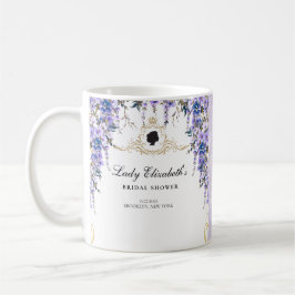Vintag Blue Florals Bridgerton Brautparty Kaffeetasse
