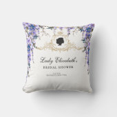 Vintag Blue Florals Bridgerton Brautparty Kissen (Vorderseite)