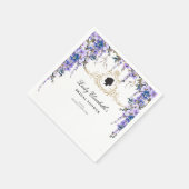Vintag Blue Florals Bridgerton Brautparty Serviette (Ecke)